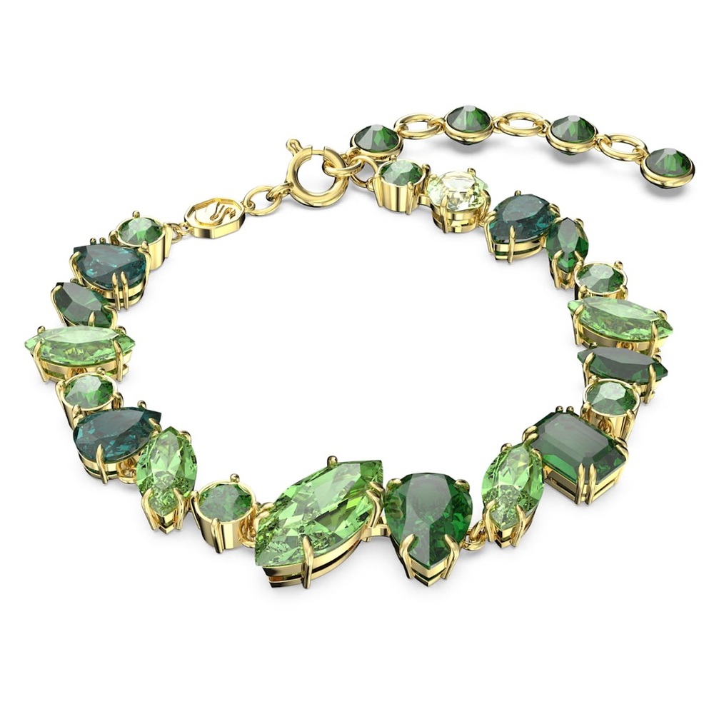 Swarovski Gema Green and Gold-Tone Bracelet New in Swarovski Packaging